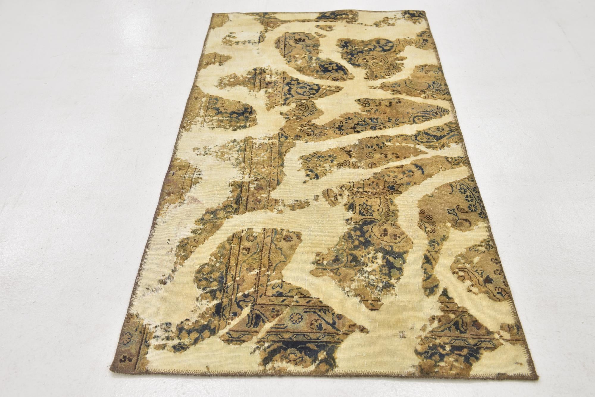 3' x 6' Hand Knotted Ultra Vintage Persian Wool Runner Rug