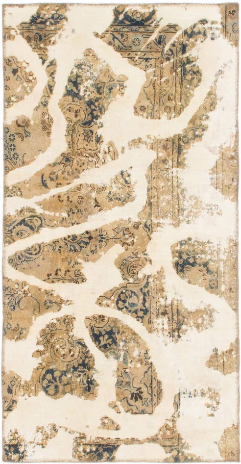 Detail image of 3' x 6' Hand Knotted Ultra Vintage Persian Wool Runner Rug