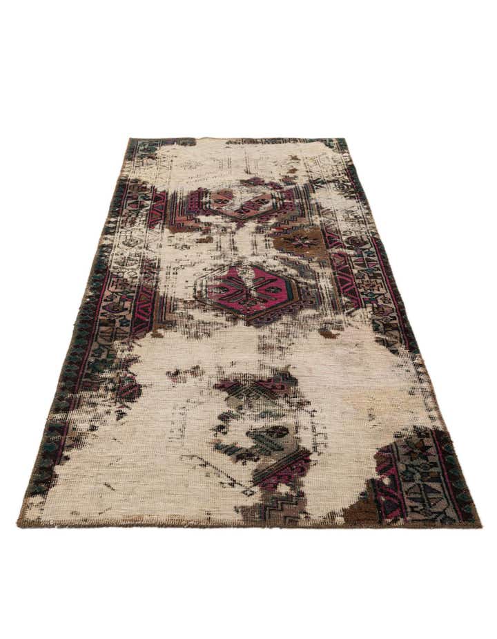 3' x 6' Hand Knotted Ultra Vintage Persian Wool Runner Rug