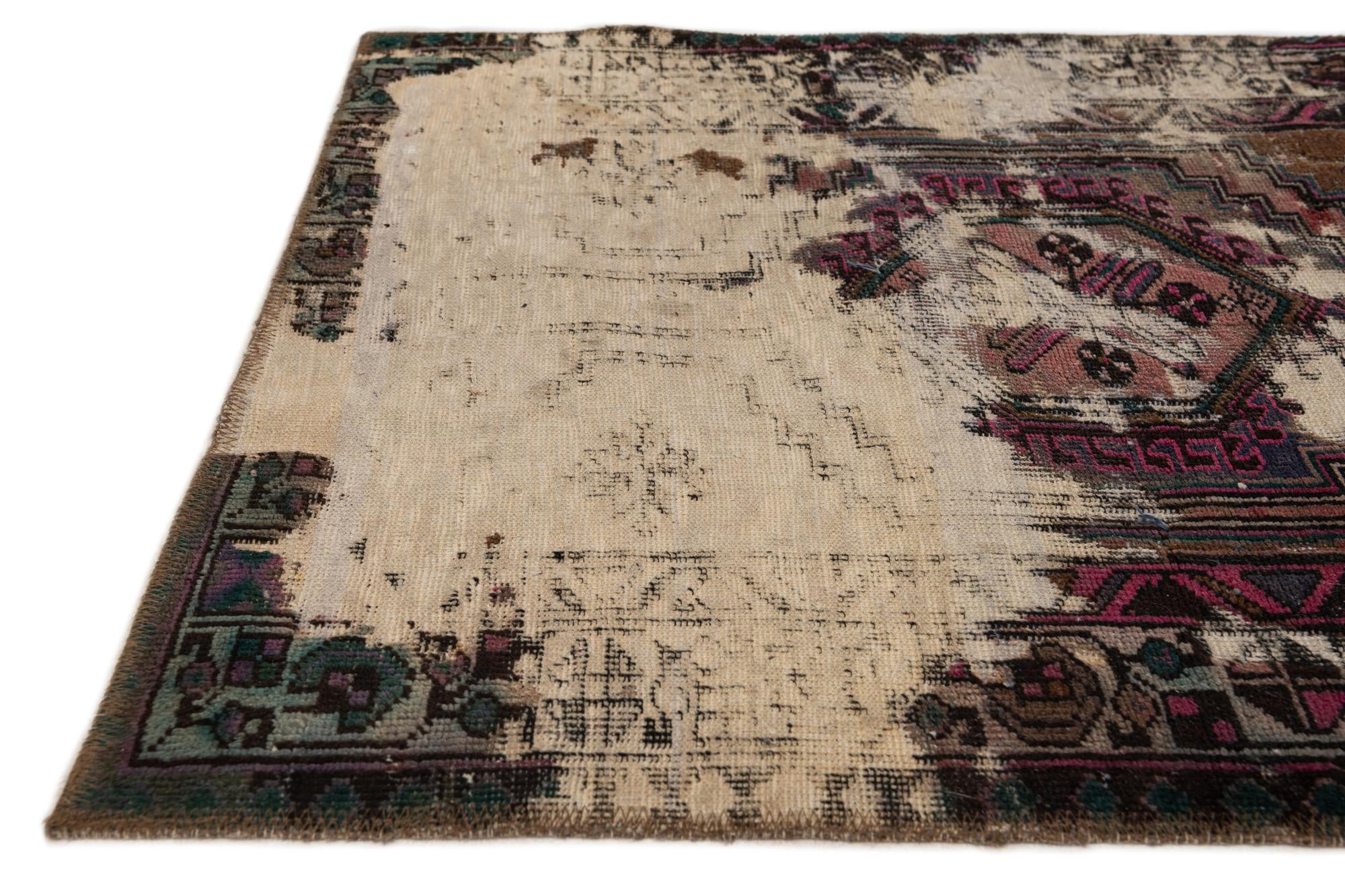 3' x 6' Hand Knotted Ultra Vintage Persian Wool Runner Rug