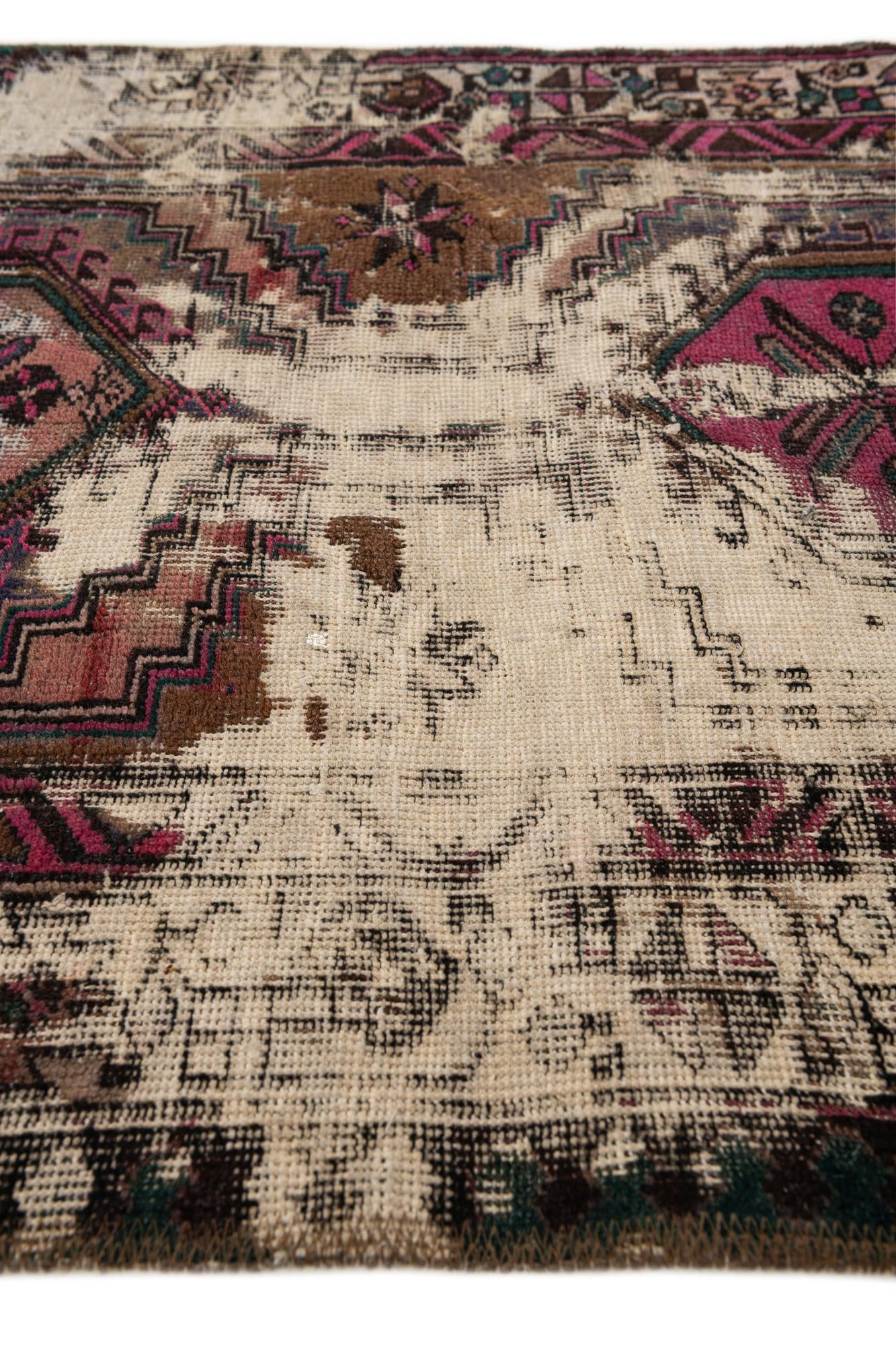3' x 6' Hand Knotted Ultra Vintage Persian Wool Runner Rug