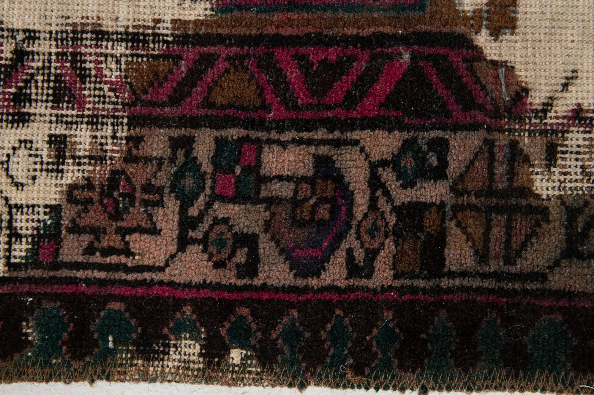 3' x 6' Hand Knotted Ultra Vintage Persian Wool Runner Rug