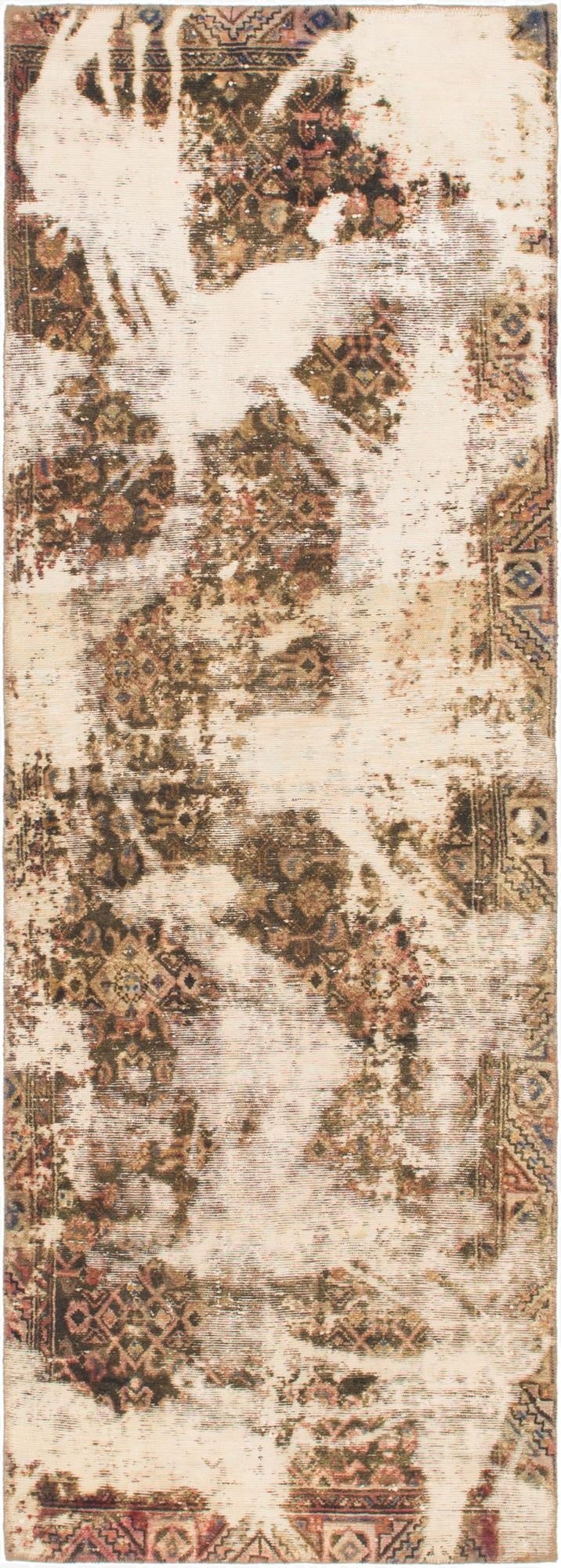 3' x 9'  Hand Knotted Ultra Vintage Persian Wool Runner Rug