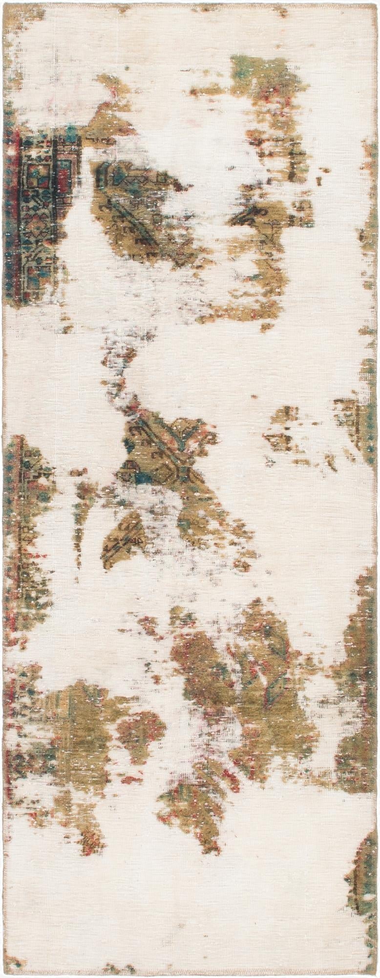 3' 2 x 8' 6  Hand Knotted Ultra Vintage Persian Wool Runner Rug