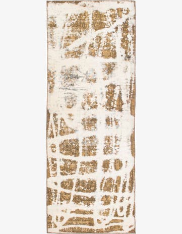 3' 7 x 9' 4 Hand Knotted Ultra Vintage Persian Wool Runner Rug