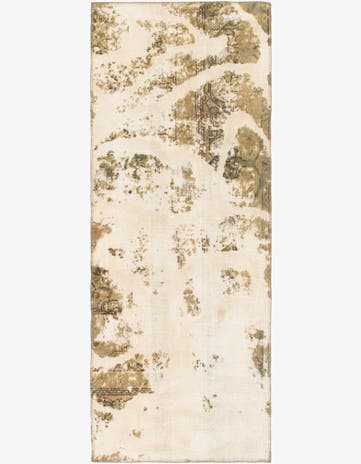 2' 6 x 6' 10 Hand Knotted Ultra Vintage Persian Wool Runner Rug