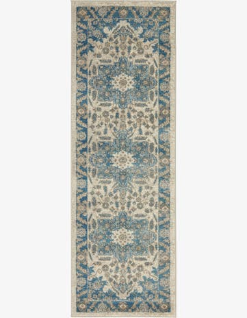 Cream Viola Runner Rug