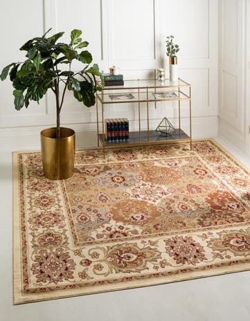 Cream Aditi Square Rug