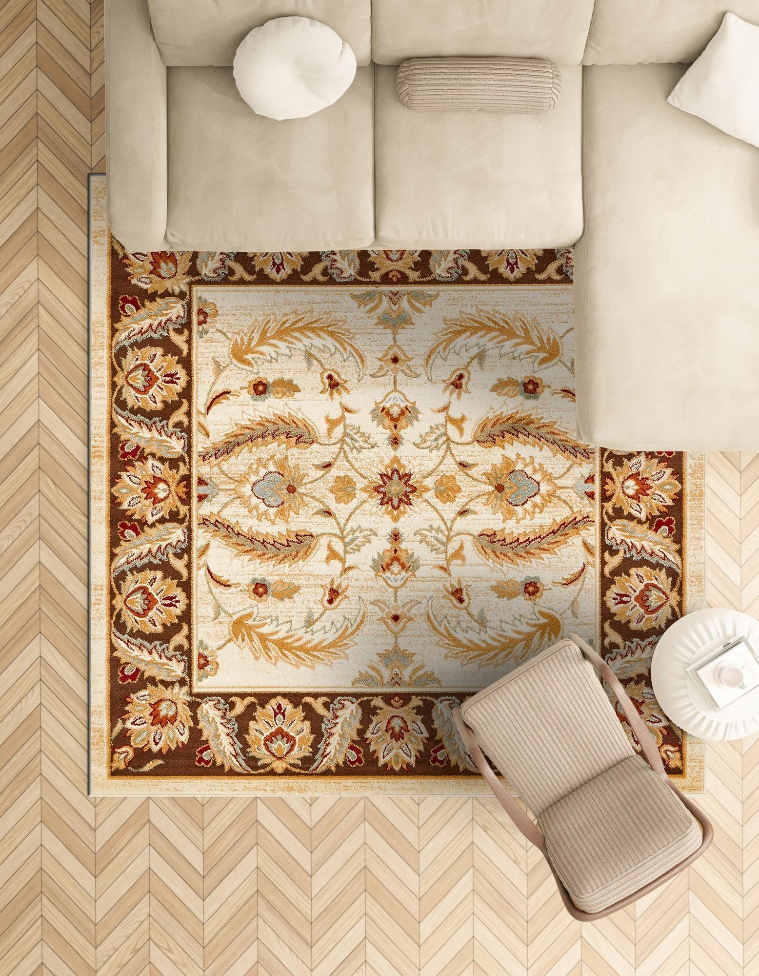 4' x 4' Classic Agra Square Rug