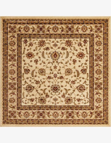 Cream Classic Agra Square Rug