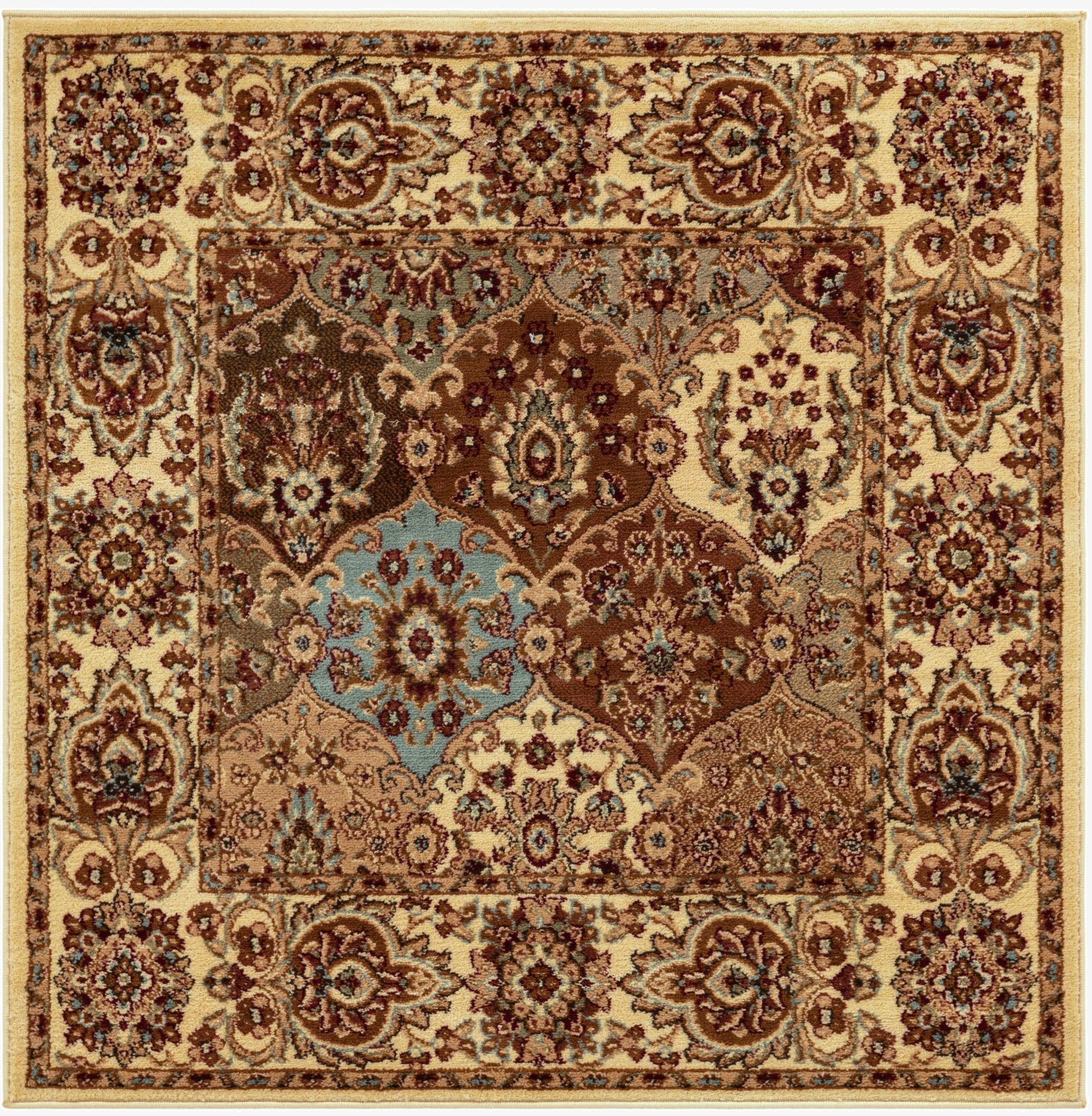 4' x 4' Classic Agra Square Rug