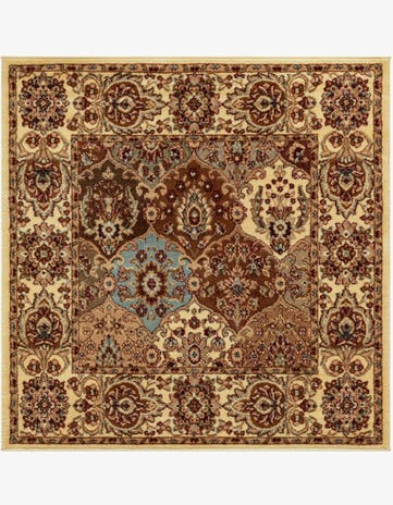 Cream Classic Agra Square Rug
