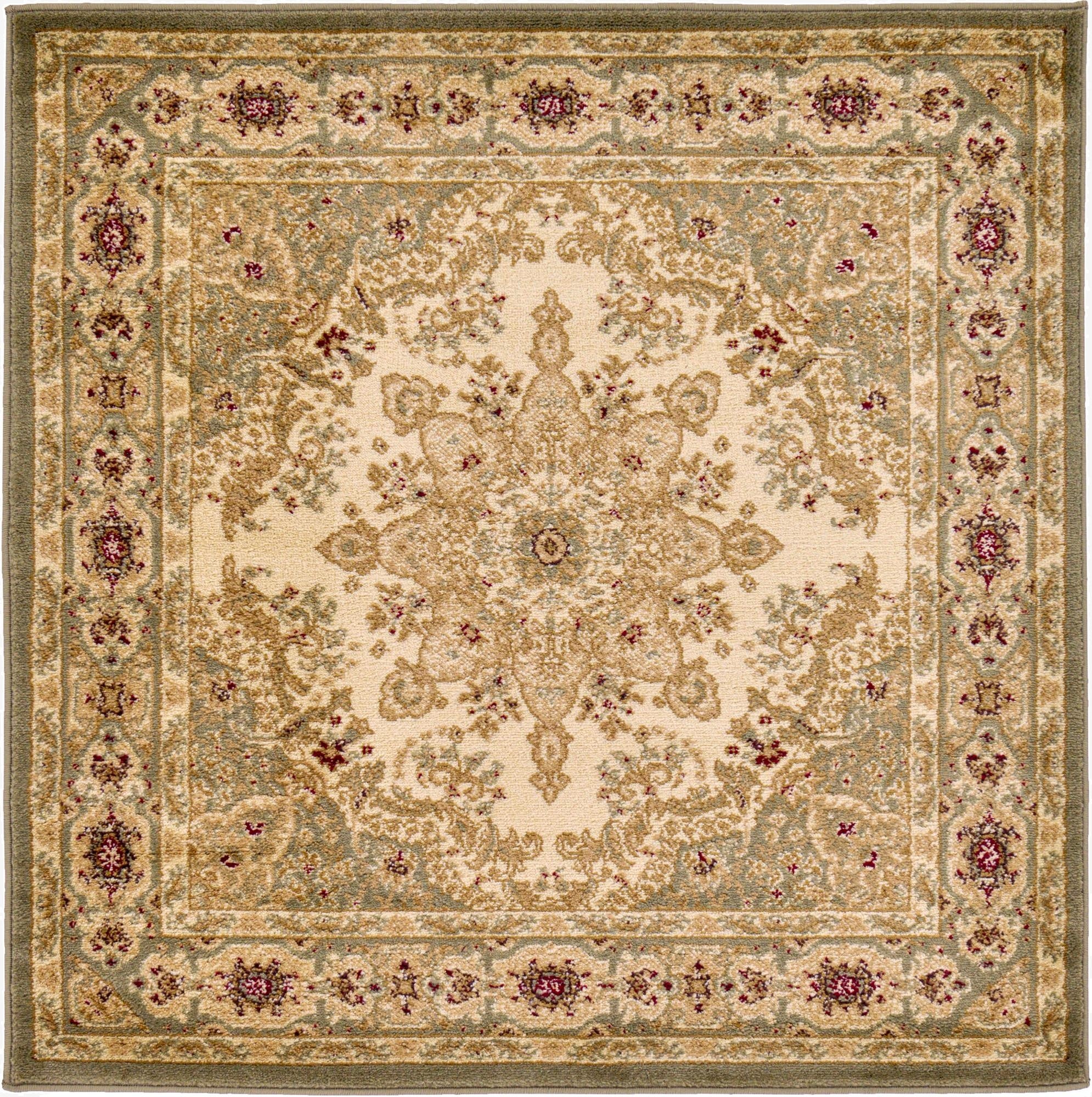 4' x 4' Classic Aubusson Square Rug