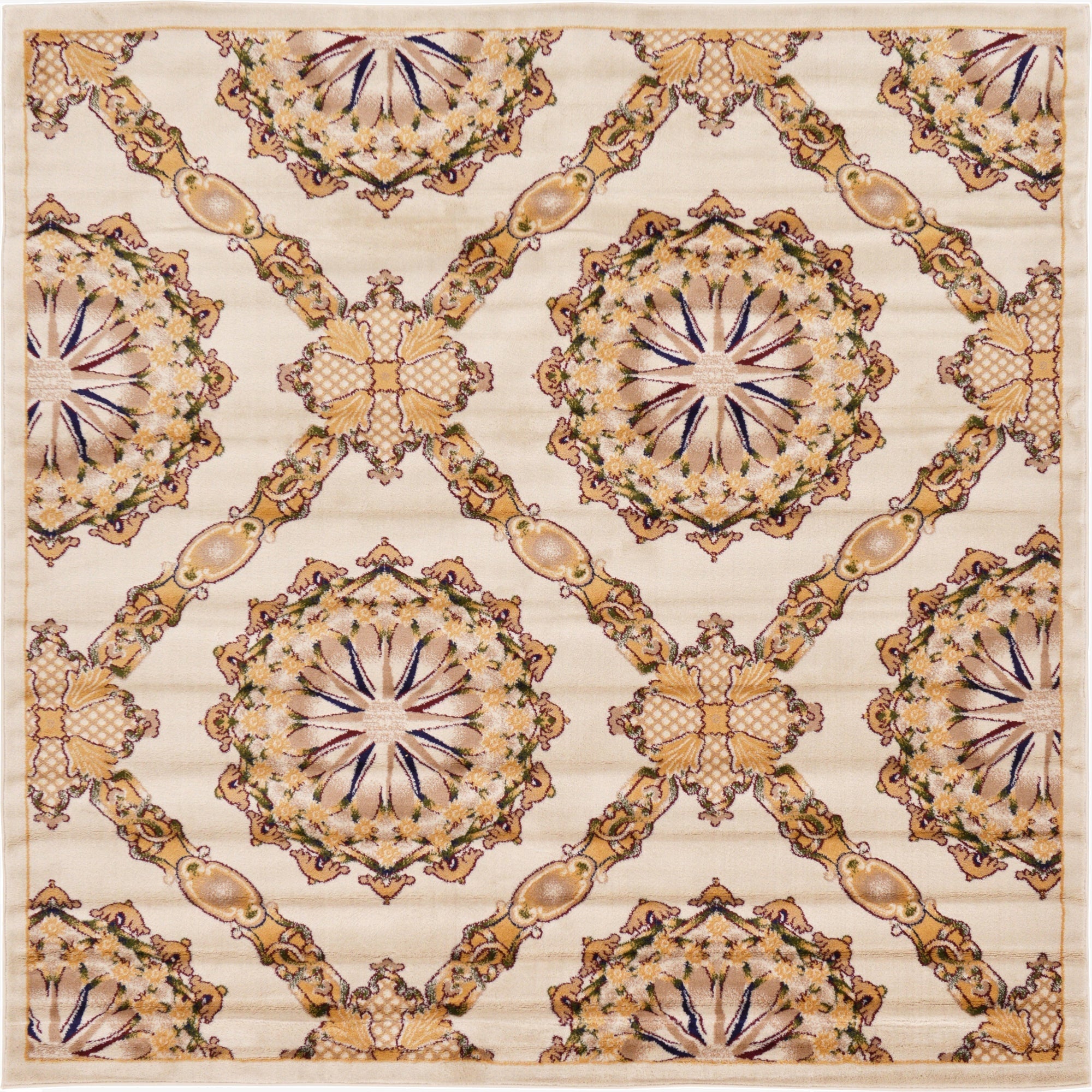 8' x 8' Classic Aubusson Square Rug