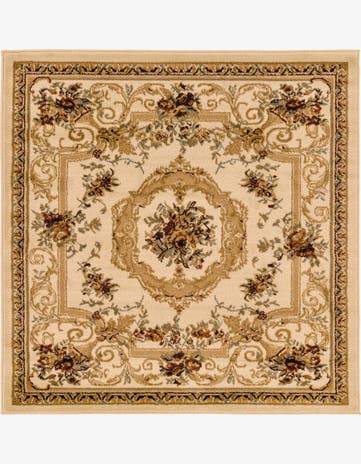 4' x 4' Classic Aubusson Square Rug