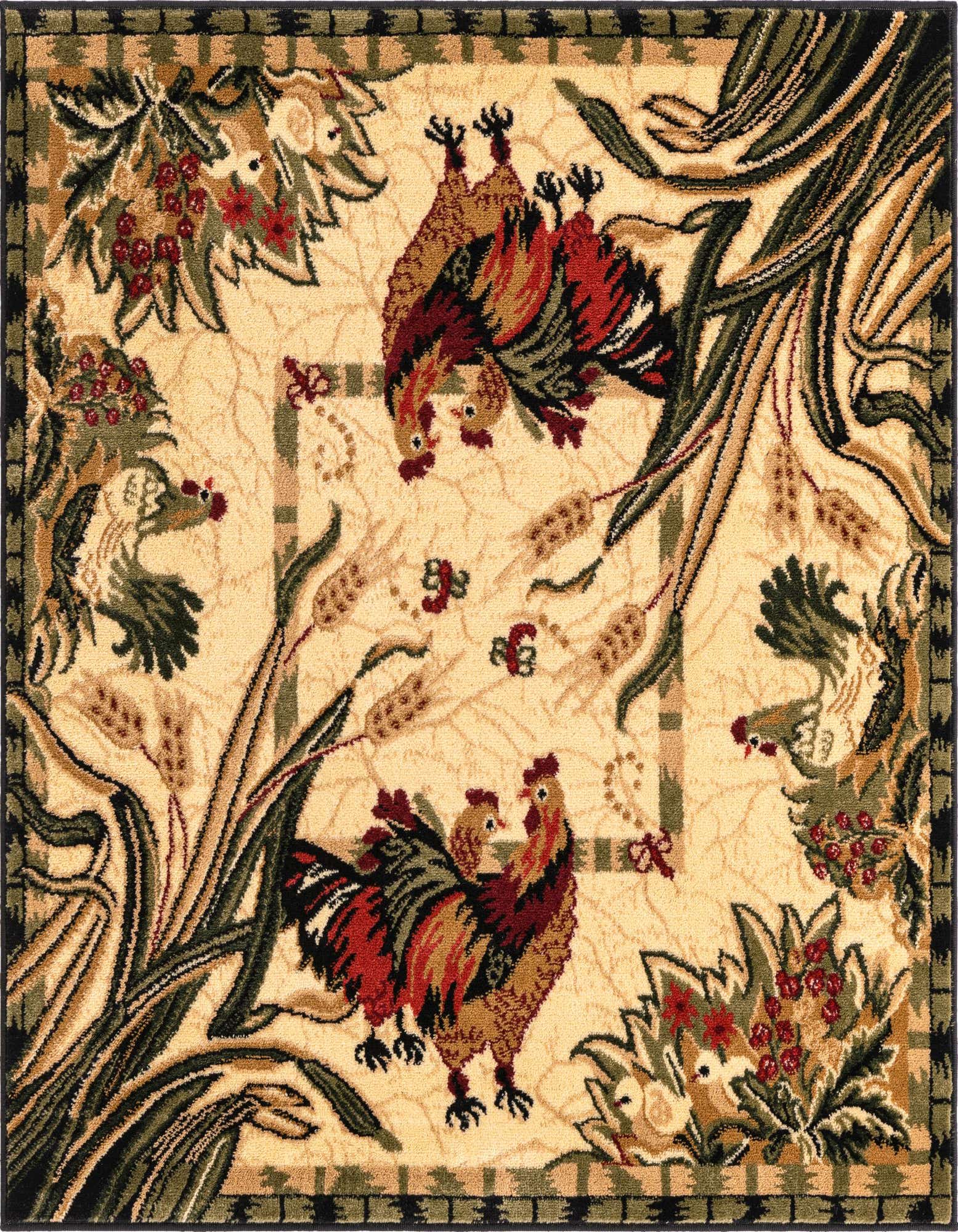 4' x 4' Country Square Rug