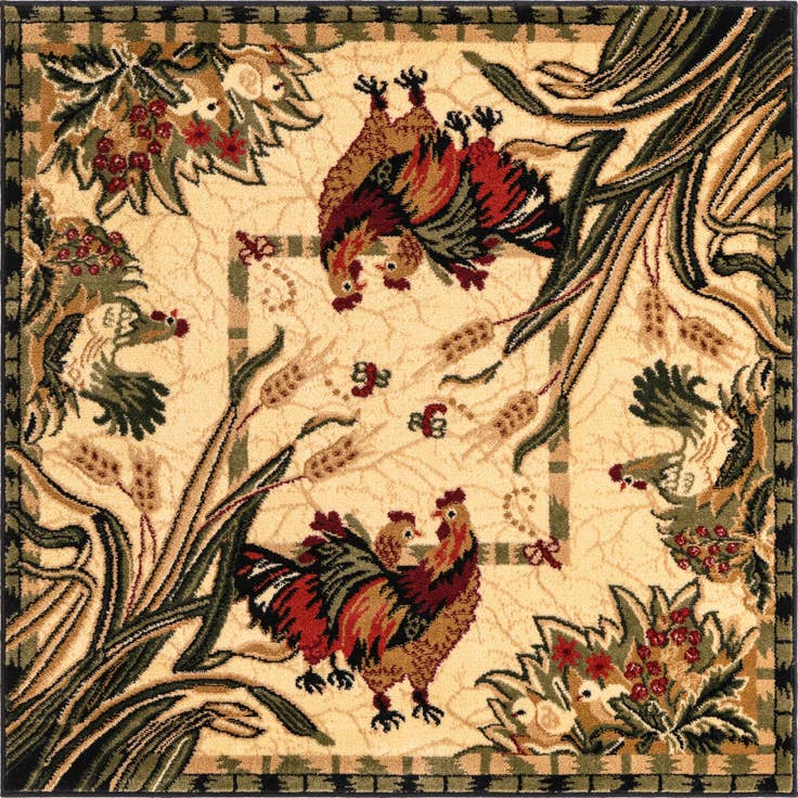 Detail image of 4' x 4' Country Square Rug