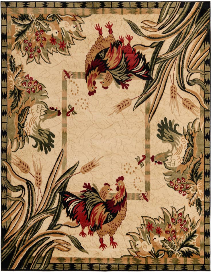 Detail image of 7' x 7' Country Square Rug