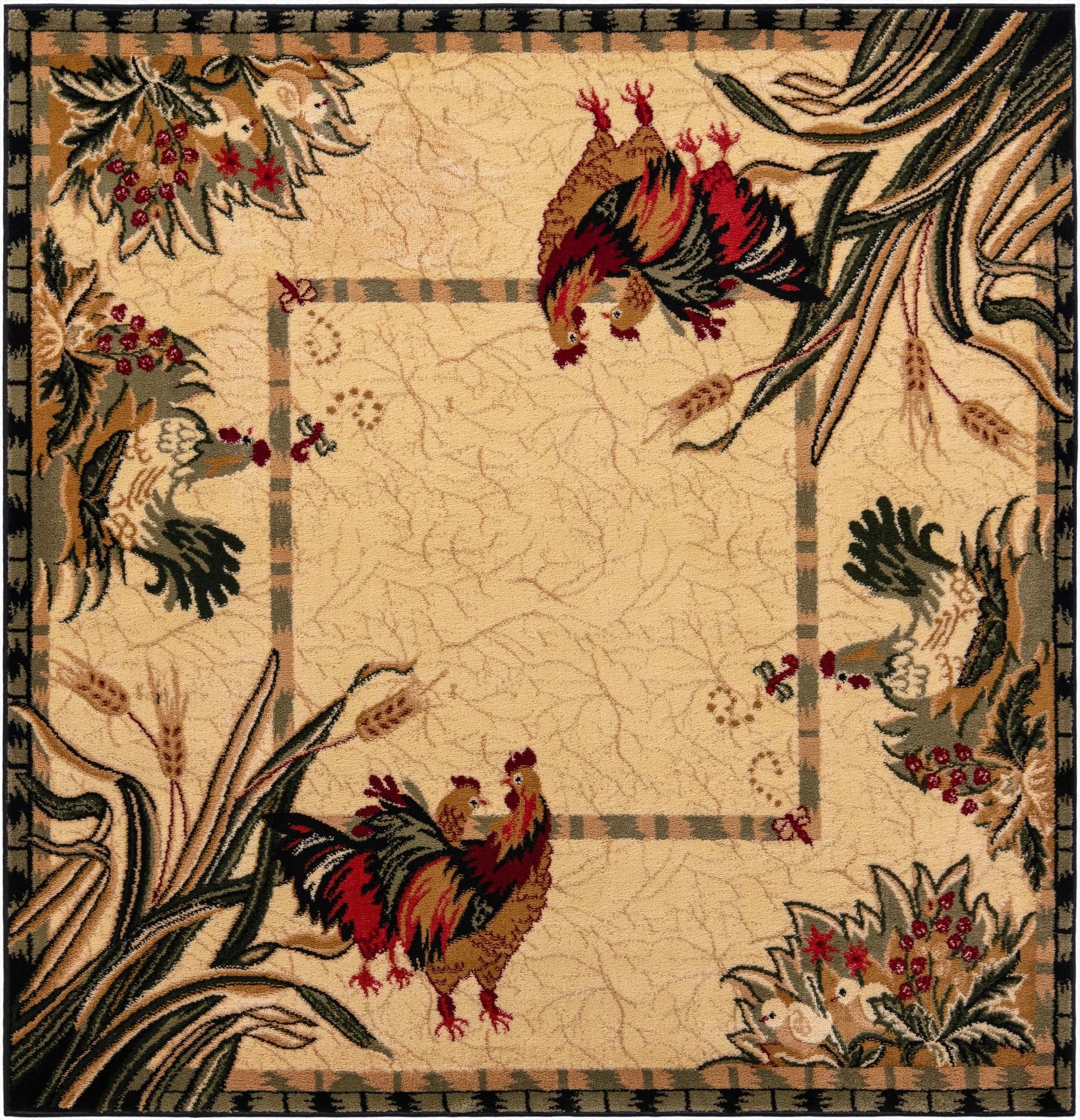 6' x 6' Country Square Rug