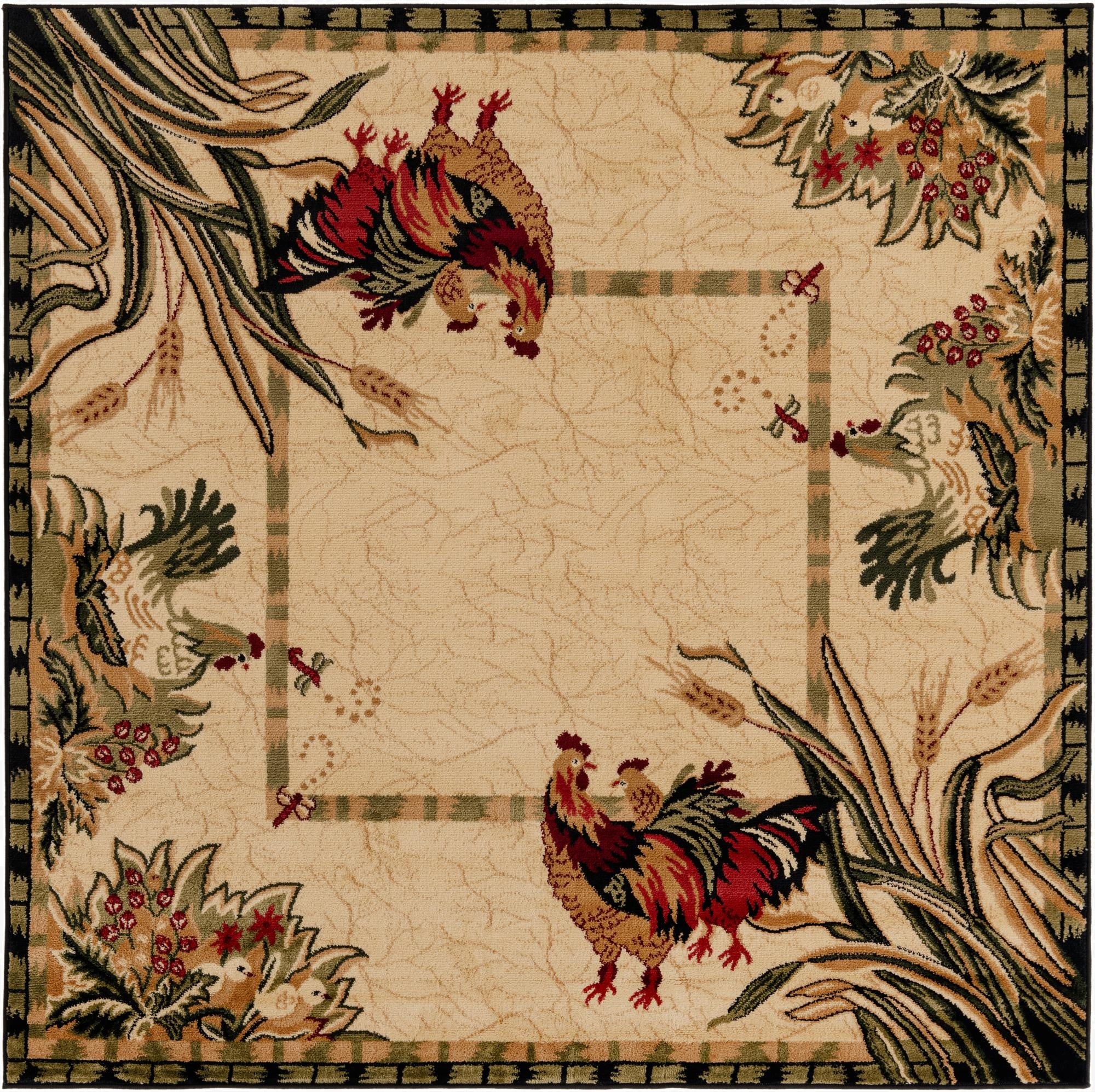 6' x 6' Country Square Rug