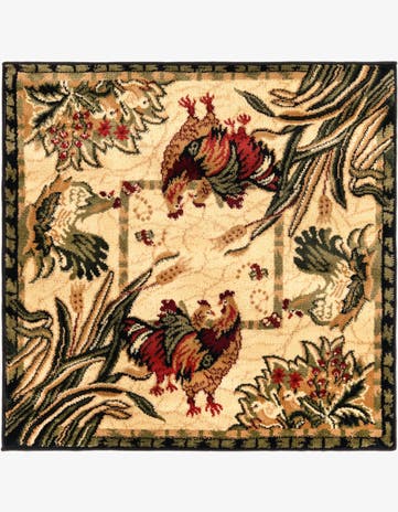3' x 3' Country Square Rug