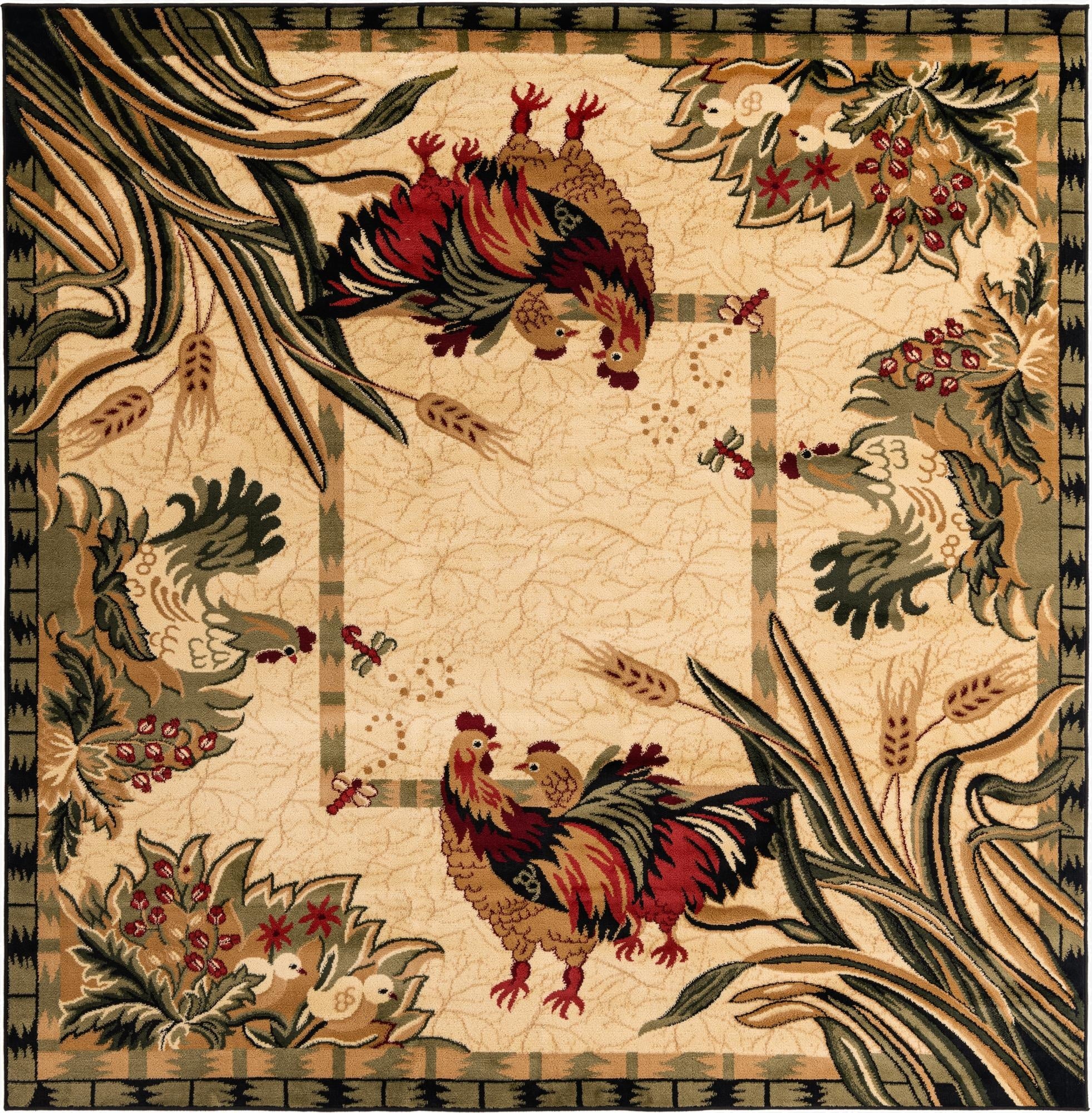 7' 10 x 7' 10 Country Square Rug