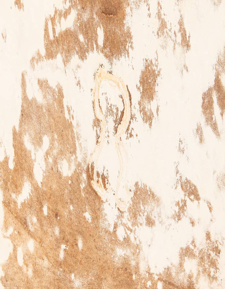 Detail image of 6' 10 x 7' Cowhide Leather Square Rug