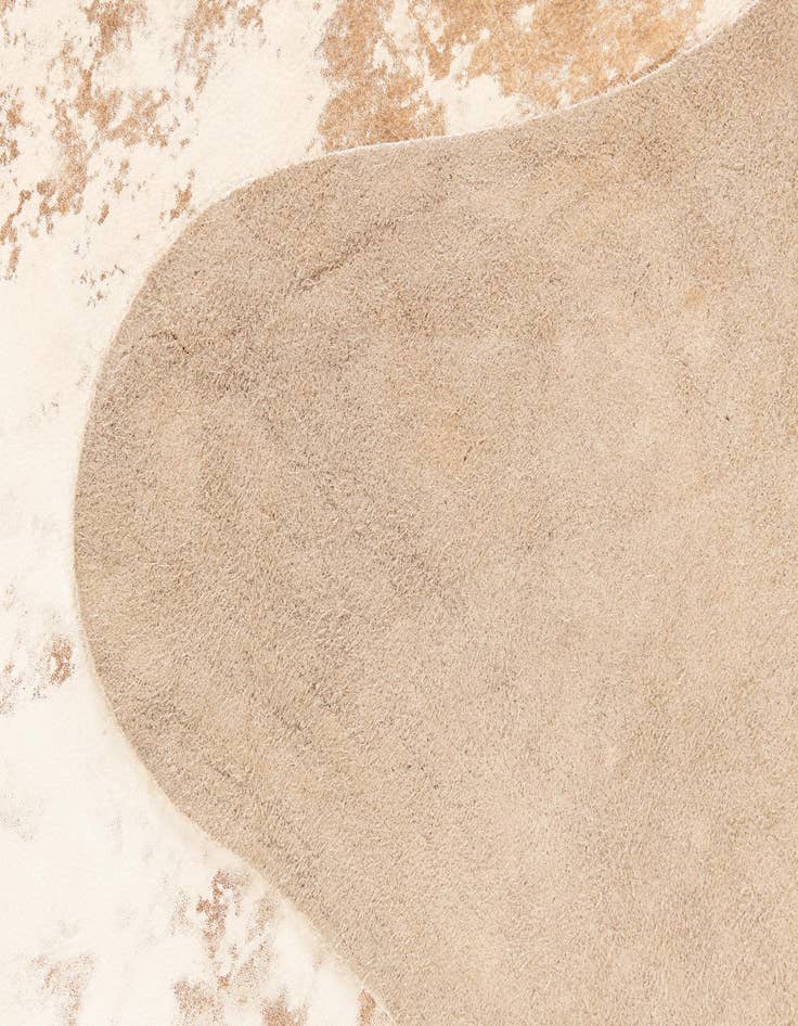 Detail image of 6' 10 x 7' Cowhide Leather Square Rug