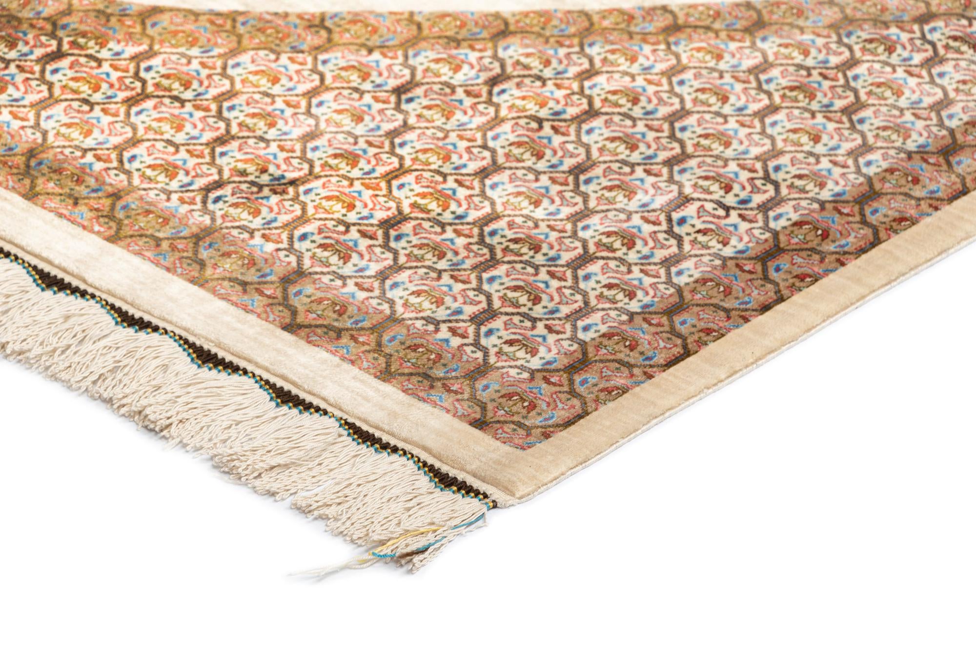 6' 8 x 6' 8 Ghom Silk Square Rug
