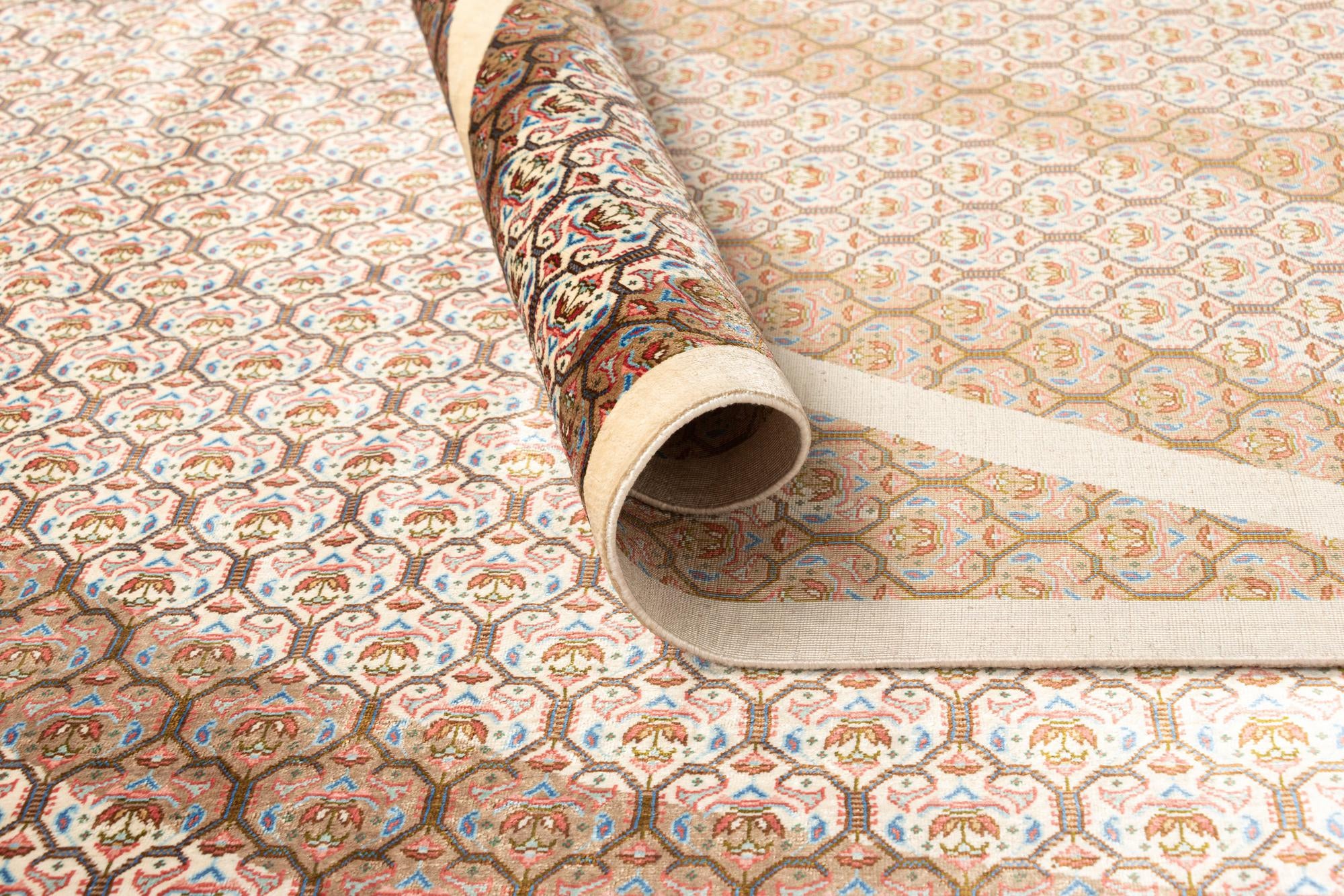 6' 8 x 6' 8 Ghom Silk Square Rug