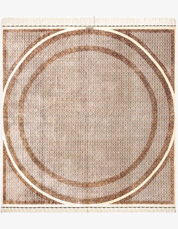 6' 8 x 6' 8 Ghom Silk Square Rug