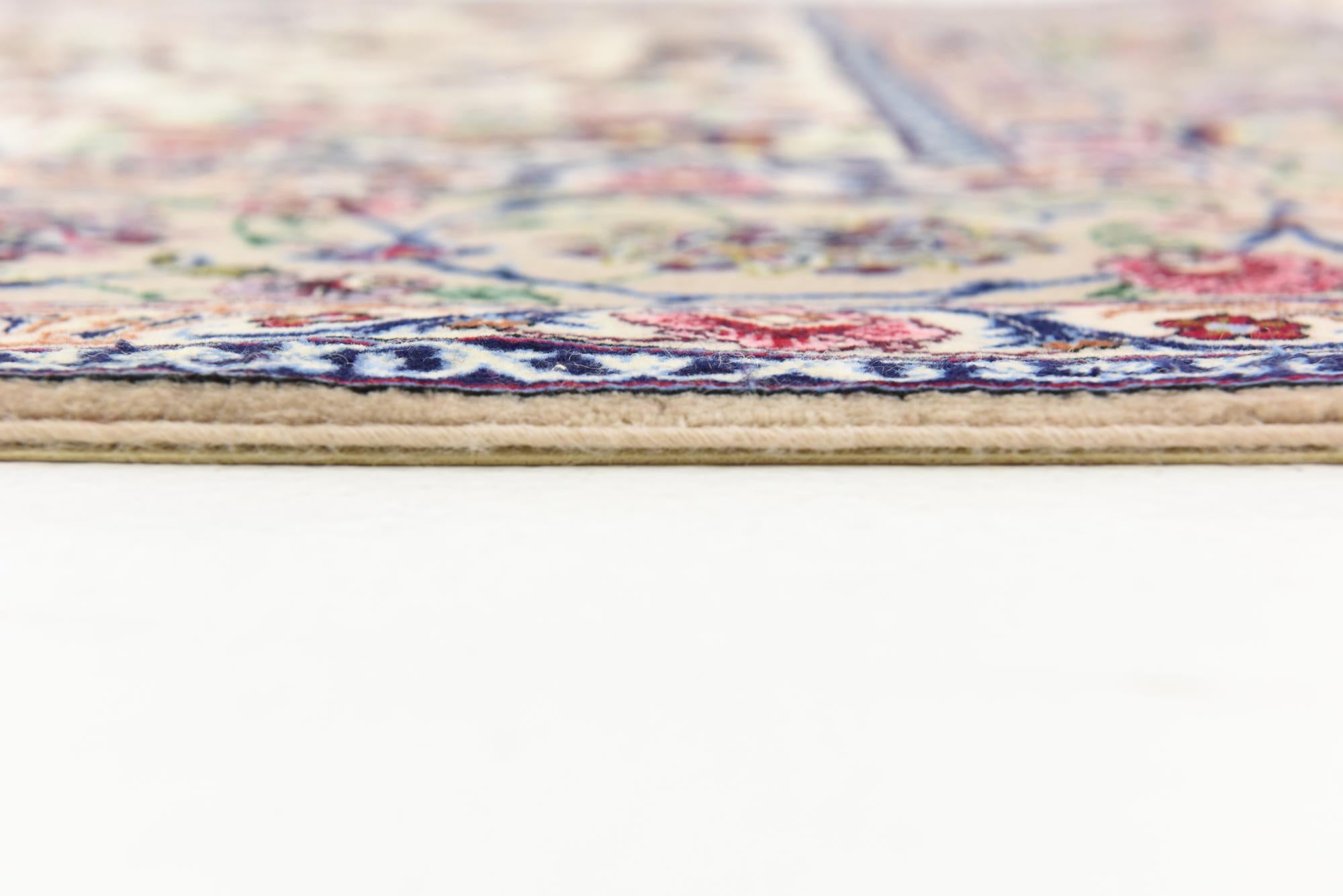 6' 7 x 6' 8 Hand Knotted Isfahan Persian Square Rug