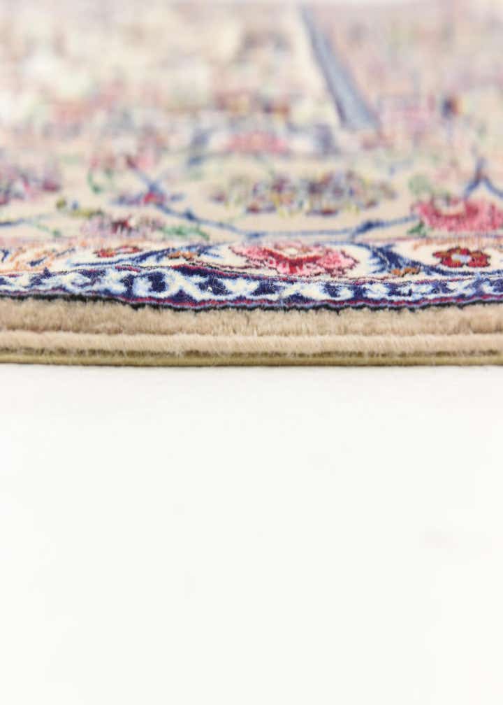6' 7 x 6' 8 Hand Knotted Isfahan Persian Square Rug