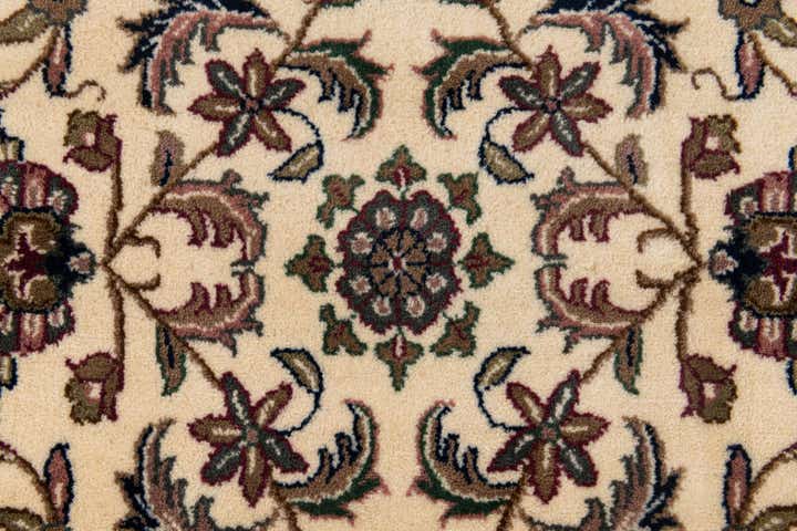 6' 2 x 7' 1 Hand Knotted Kashan Oriental Wool Square Rug
