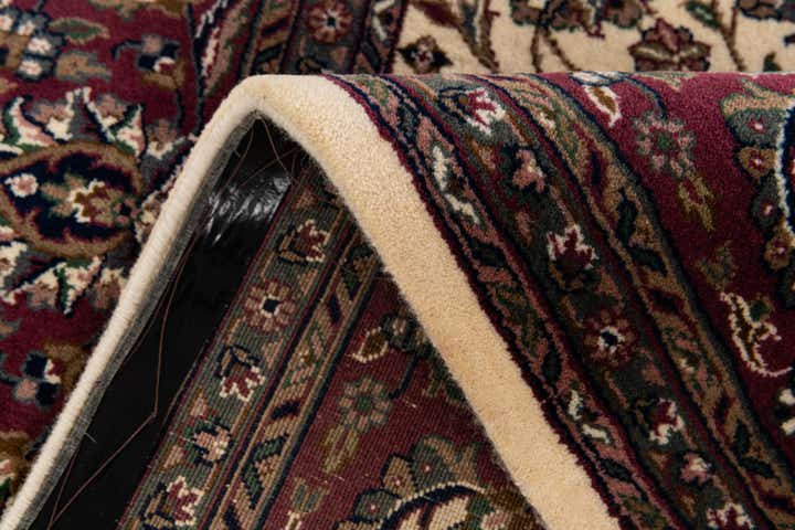 6' 2 x 7' 1 Hand Knotted Kashan Oriental Wool Square Rug