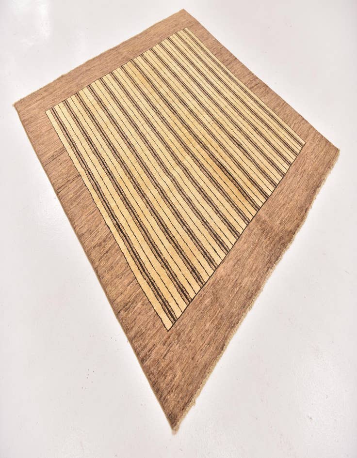 Detail image of 6' 4 x 6' 5  Hand Knotted Kashkuli Gabbeh Wool Square Rug