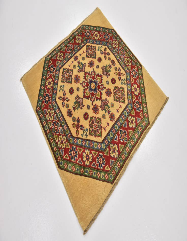 Detail image of 3' 2 x 3' 3 Hand Knotted Kazak Square Rug