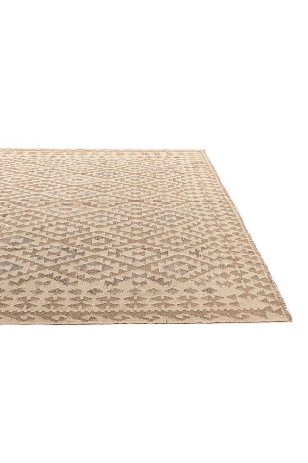 Detail image of 9' 9 x 10' 2 Hand Woven Kilim Maymana Wool Square Rug
