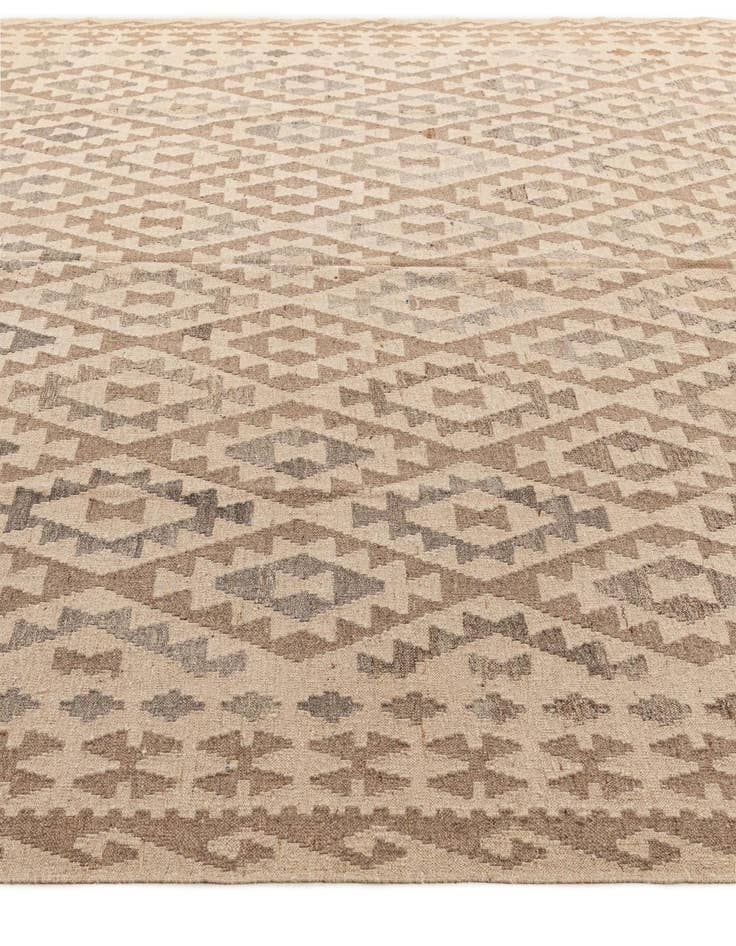 Detail image of 9' 9 x 10' 2  Hand Woven Kilim Maymana Wool Square Rug