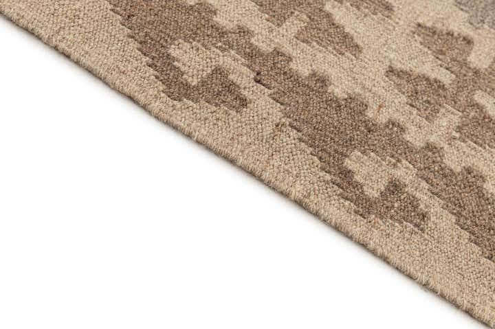 9' 9 x 10' 2 Hand Woven Kilim Maymana Wool Square Rug