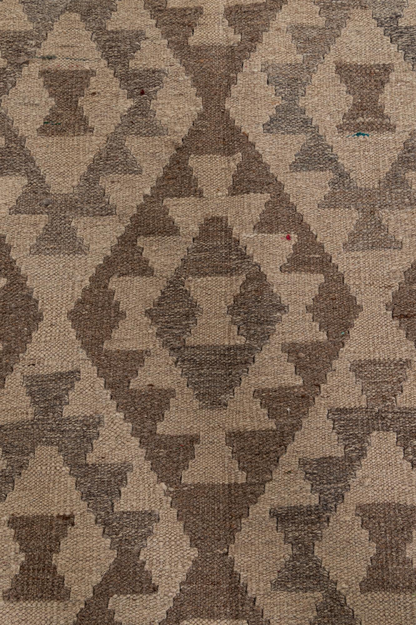 9' 9 x 10' 2 Hand Woven Kilim Maymana Wool Square Rug