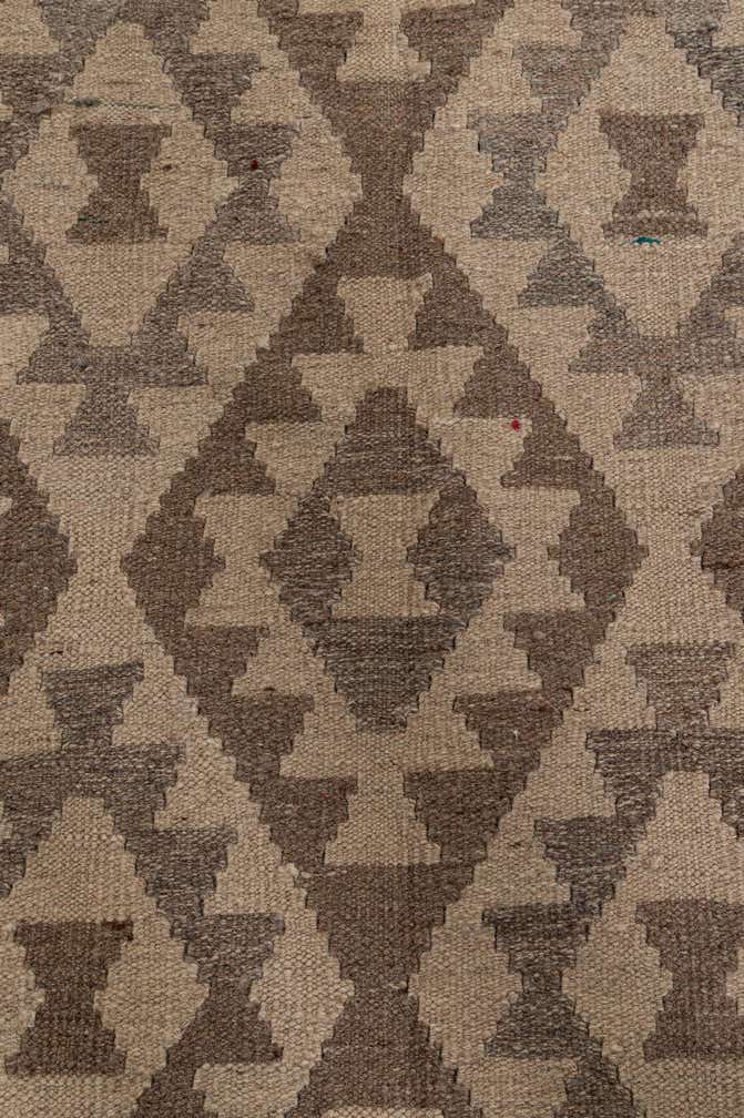 9' 9 x 10' 2 Hand Woven Kilim Maymana Wool Square Rug
