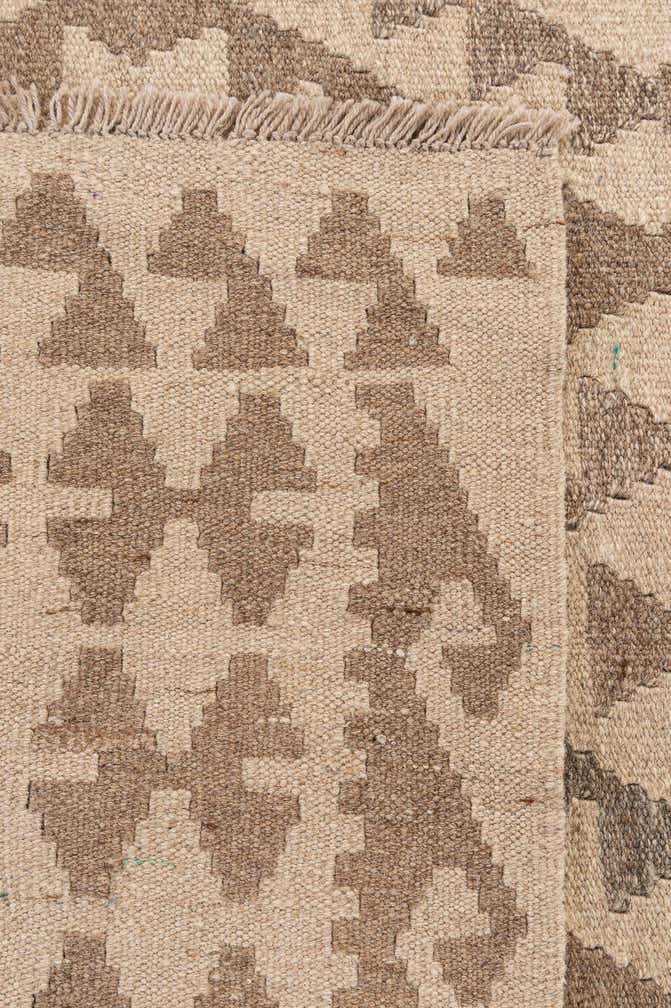 9' 9 x 10' 2 Hand Woven Kilim Maymana Wool Square Rug