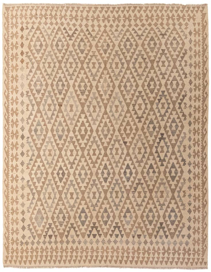 Detail image of 9' 9 x 10' 2 Hand Woven Kilim Maymana Wool Square Rug