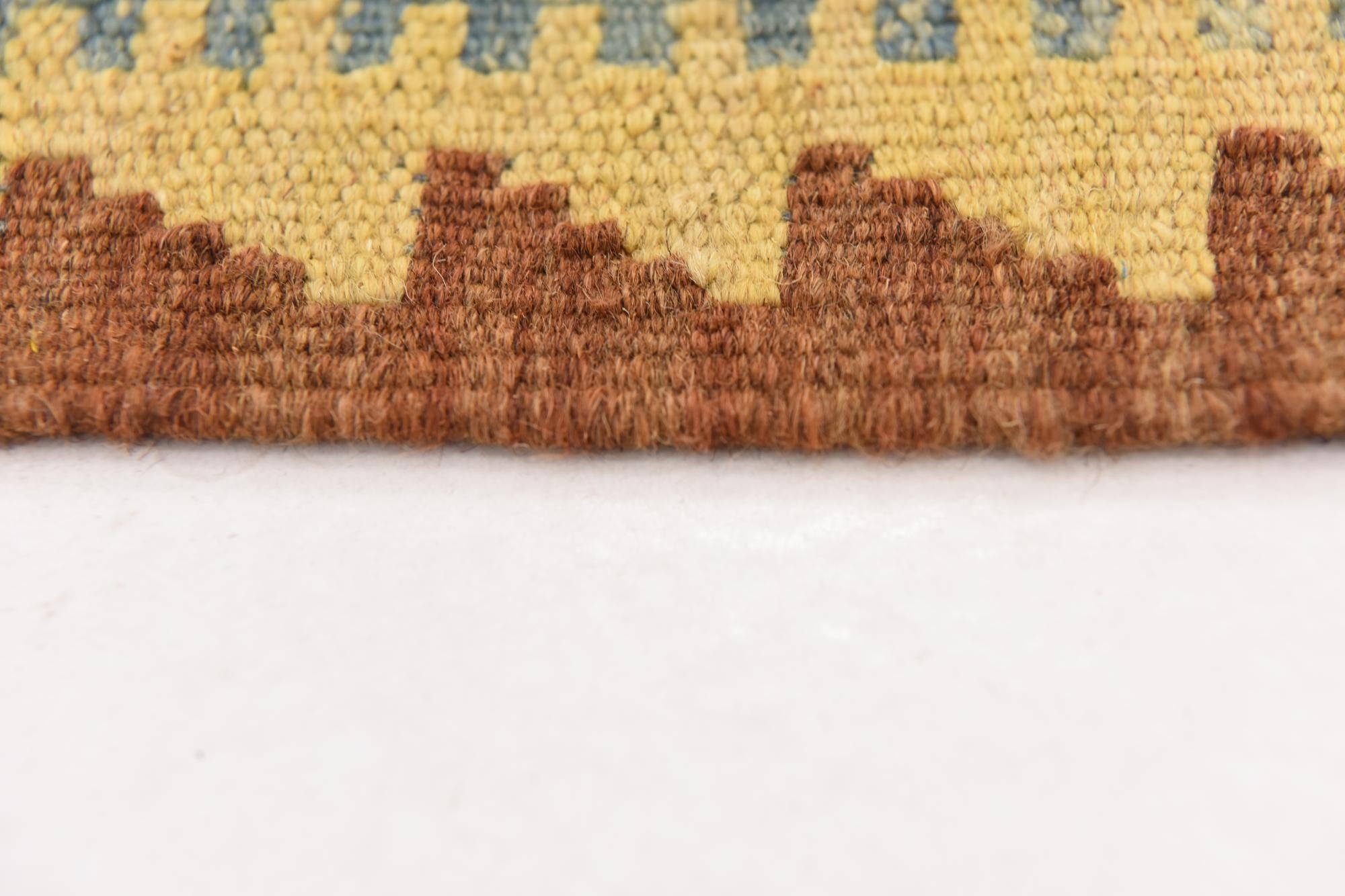105cm x 110cm Tejido a mano Kilim Maymana Alfombra Lana Cuadrado