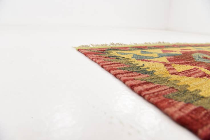Detail image of 3' 1 x 3' 7 Hand Woven Kilim Maymana Wool Square Rug