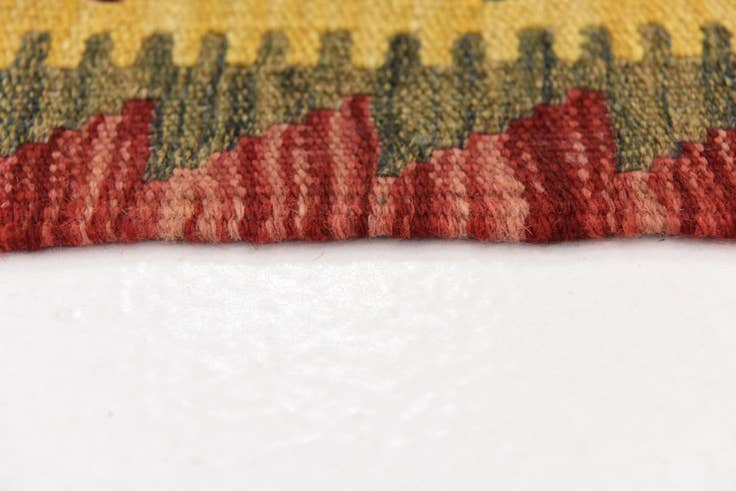 Detail image of 3' 1 x 3' 7 Hand Woven Kilim Maymana Wool Square Rug