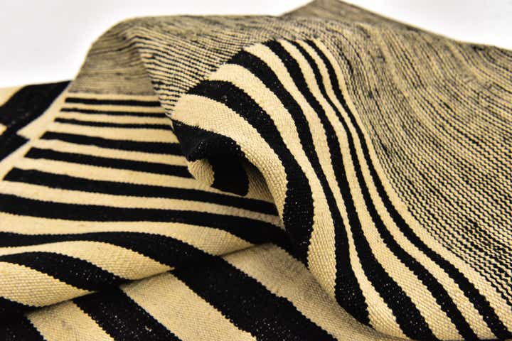 6' x 7' 6 Hand Woven Kilim Modern Wool Square Rug