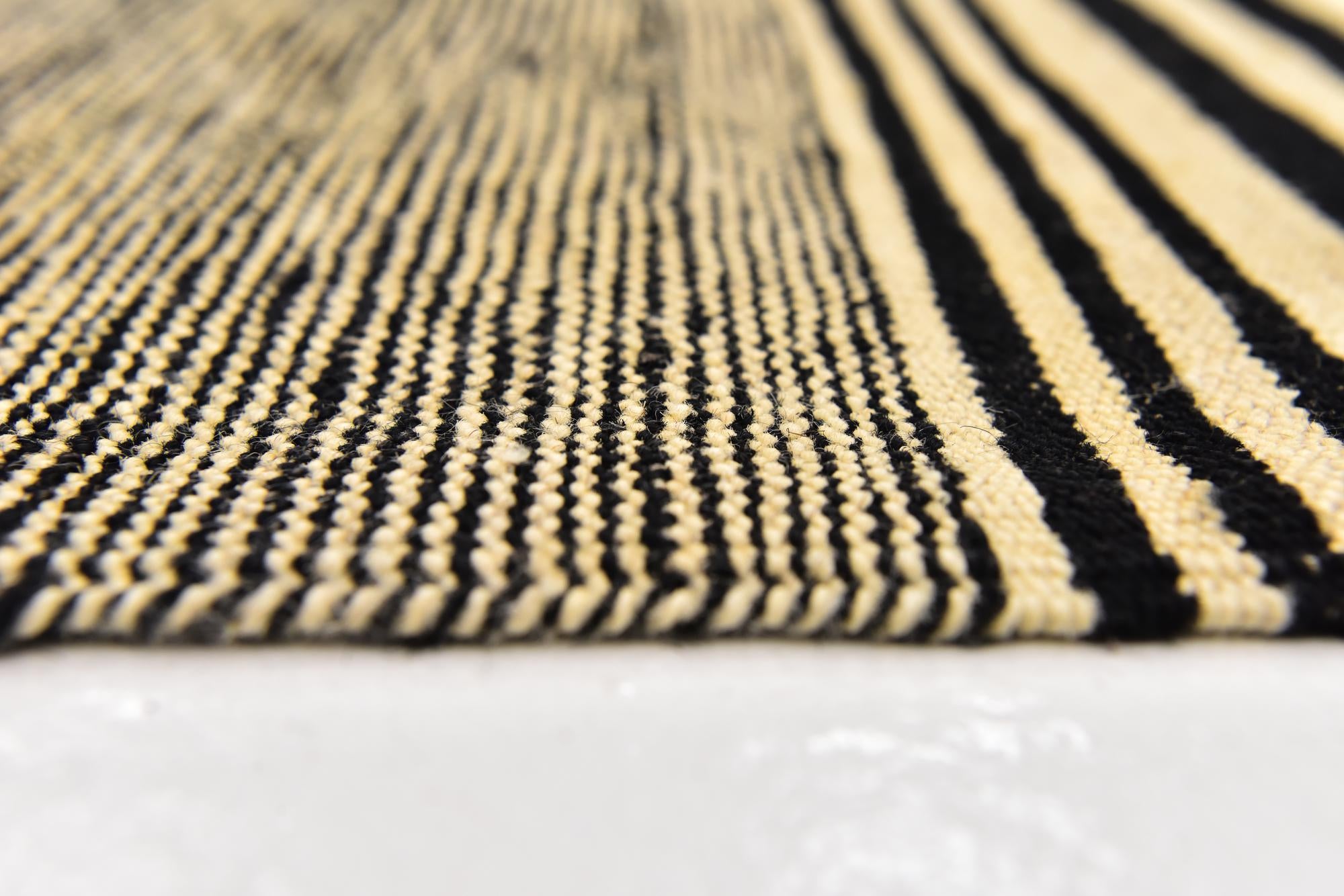 6' x 7' 6 Hand Woven Kilim Modern Wool Square Rug