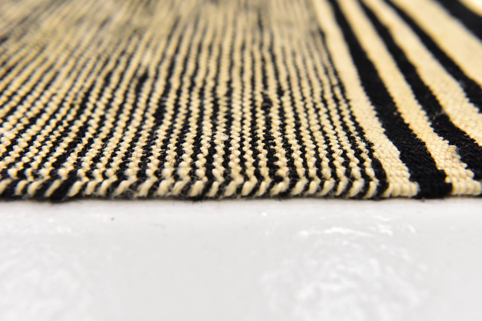 6' x 7' 6 Hand Woven Kilim Modern Wool Square Rug